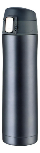 Botella térmica irrompible de acero inoxidable de 500 ml, botella de agua de color negro