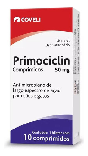 Primociclin 50mg 10 Comprimidos - Coveli