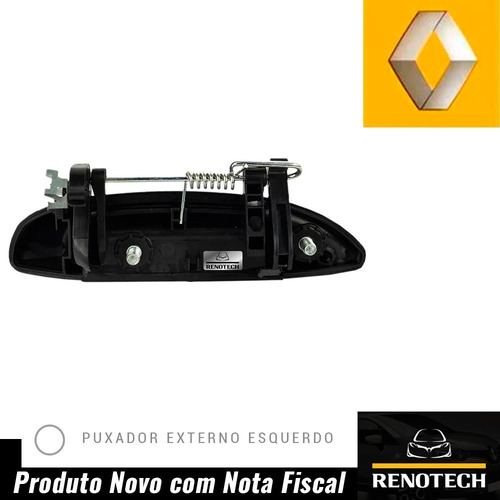 7700433075 Puxador Externo Esquerdo - Logan 2007 Até 2013