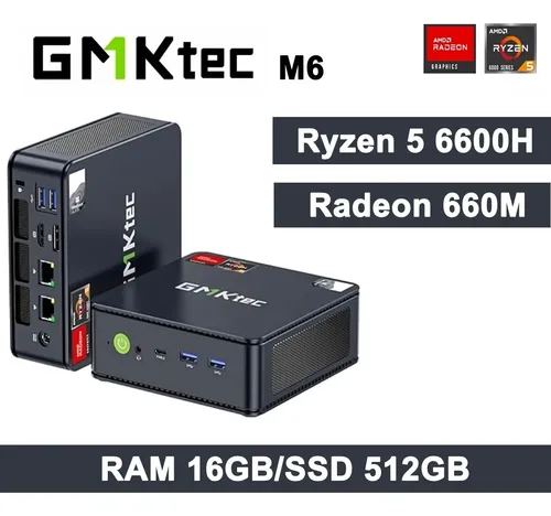 Mini Pc Gmktec M6 Ryzen 5 6600h Com 16gb Ram E 512gb Nvme