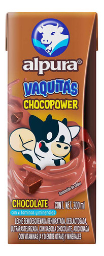 Alpura Vaquitas Leche Semidescremada Sabor Chocolate