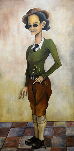 Obra De Arte  Land Girl  (pieza Única) Oleo Sobre Lienzo