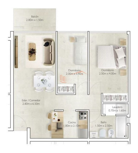 Imagen 7 de 7 de Apartamento En Odizzio - Maldonado