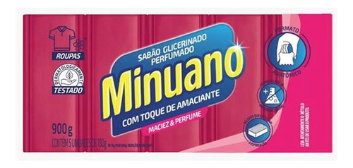 Sabão Minuano Glicerinado Amaciante 900g - Pacote