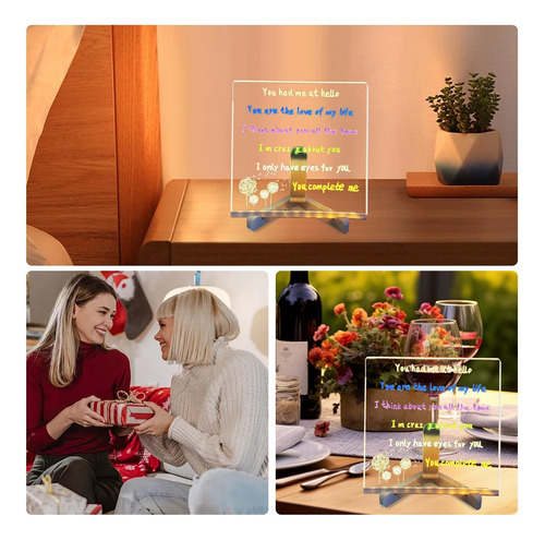 Tablero De Notas Led Con Colores Para Niños Tablero De Mensa