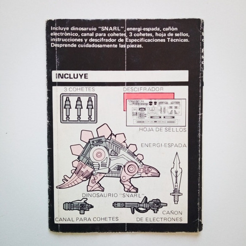 Transformers G1 Iga Instructivo Dinobot Snarl (Usado)