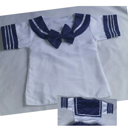 Disfraz Sailor Fuku Japonés Anime Marinera  Solo Camisa 