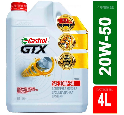 Aceite Castrol Gtx 20w50 4 Litros