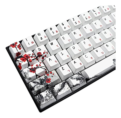 Jsjt Teclas 60 Plum Blossom Keycap, Juego De