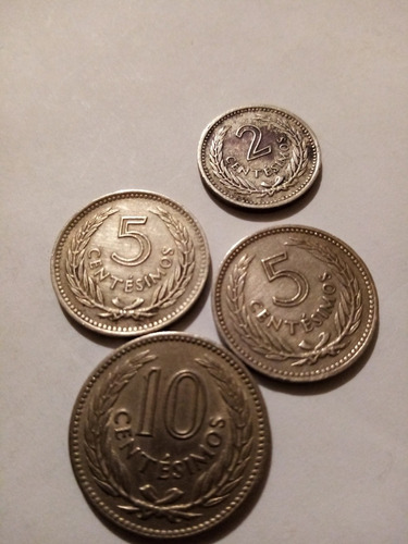 4 Monedas Uruguayas 1953