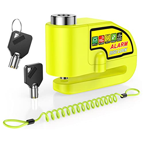 Candado De Disco Freno De Motocicleta Alarma De 110 Db,...