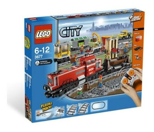 Set Construcción Lego Tren De Carga Rojo Modelo 3677