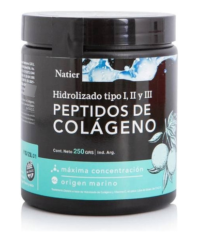Péptidos Colágeno Natier Hidrolizado Origen Marino 250g 