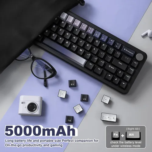 Teclado Mecanico Inalambrico Yunzii B68 Milk V2 Switch