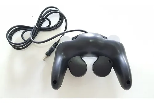 Controle Game Cube Usb Pc Notebook Raspberry Joystick Preto