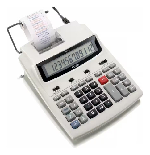 Calculadora Mesa Elgin Ma 6124 Registradora Bivolt C/ Fonte