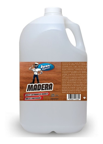 Juan Capitán Madera: Aceite Lustrador Limpiador Muebles 4 L