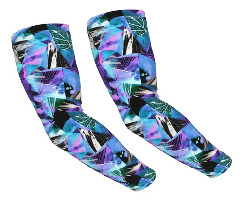 Cvfghjokc Mangas De Brazo De Enfriamiento Geometricas Colori