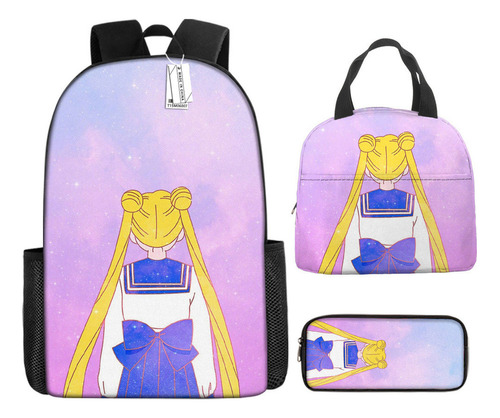 Sailor Moon Bolso De Hombro, Estuche De Lápiz De Tres Piezas