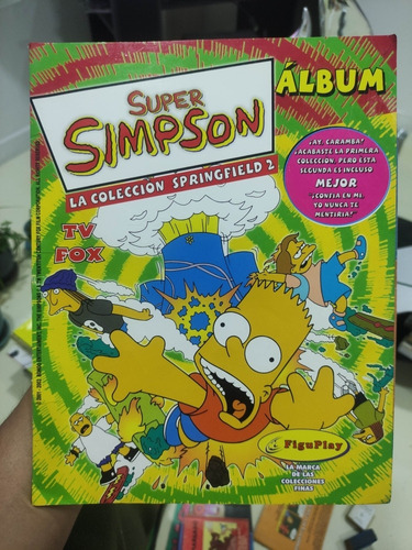 Álbum Super Simpson - Springfield 2 - 81 Laminas Pegadas
