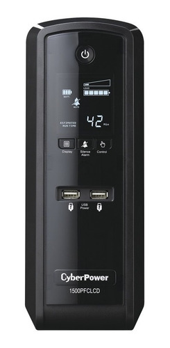 Imagen 1 de 5 de Ups 1500va / 900w, Onda Senoidal Pura Pfc, Pantalla Lcd Inteligente, Regulador De Voltaje (avr), 10 Contactos, Tel/red/c