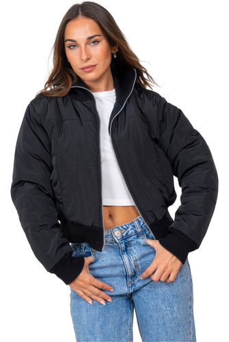 Campera Bomber Mujer Forrada Impermeable