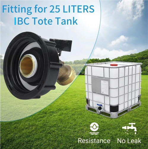 S Adaptador De Tanque De Asas Ibc Válvula Grifo De Rosca New