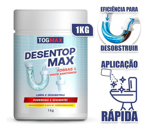 Desentop Vaso Sanitário Esgoto Pia Desentupidor 1kg