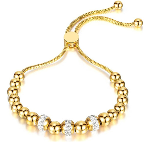 Pulsera De Cadena De Bola De Oro Agriajun Para Mujeres Y Hom