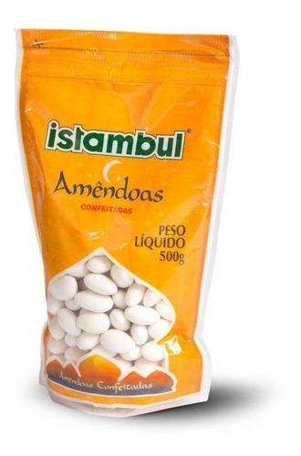 Amêndoas Confeitadas Branca 500g - Istambul