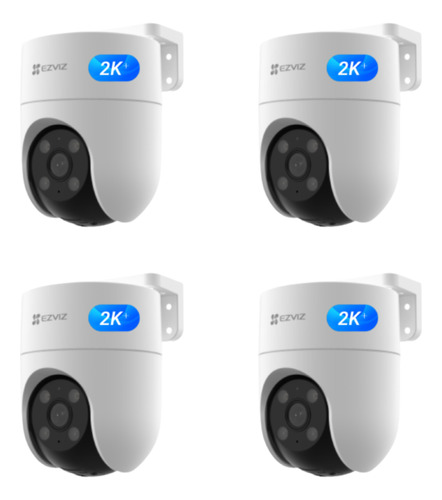 Combo X4 Cámara Ezviz H8c 2k+ 4mp Wifi Exterior 360º Audio