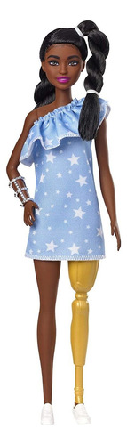 Mattel mecánico para piernas Barbie Fashionistas 146 trenzas morenas