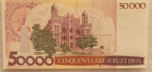 C178 Nota Antiga De 50 Cruzados