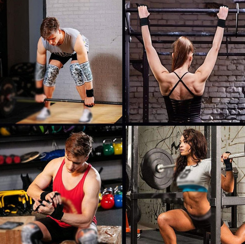 Callera Con Muñequeras Crossfit Gimnasio Pesas Barras Power M Negro
