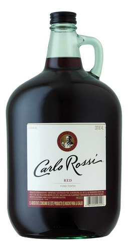 Caja De 4 Vino Tinto Carlo Rossi Red 4 L