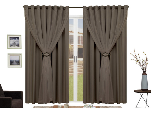 Cortina Sala Quarto 3,6x270 De Luxo Moderna Tecido Grosso