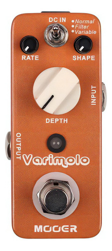 Mooer Varimolo Pedal Tremolo 3 Modos True By Pass Color Naranja