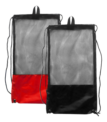 2pcs Bolsa De Malla Con Cordón For Buceo Con Snorkel