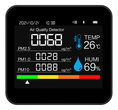 Monitor De Calidad Del Aire Para Coche, Oficina, Pm10, Hogar