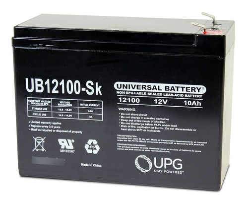 Bateria 12v 10ah 12 Voltio 10 Amperio Ups Lámpara Emergencia