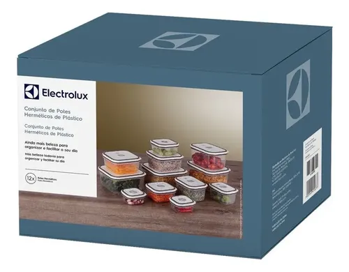 Potes Herméticos Electrolux de Plástico Retangulares : Multiuso Porta Mantimentos Empilháveis