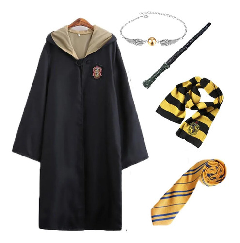 5 Piezas/kit Capa Bordada Harry Potter, Corbata, Varita, Buf