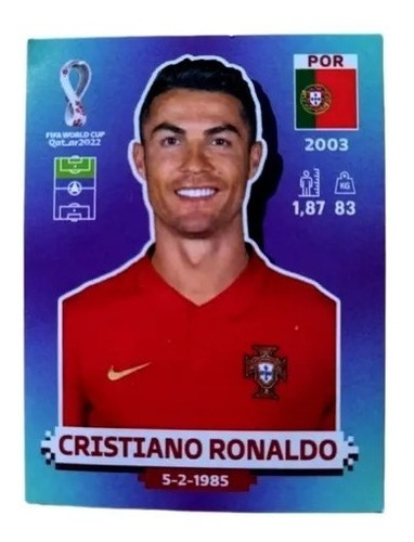 Tarjeta Cristiano Ronaldo Panini Mundial 2022