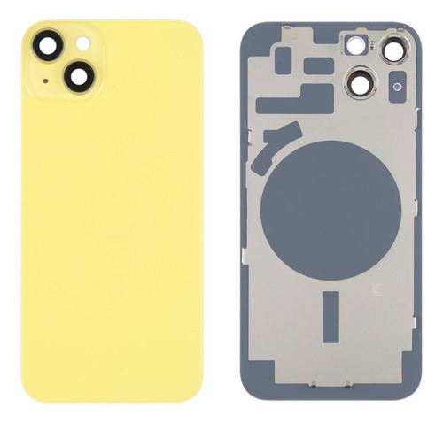 Tapa Trasera Cristal Compatible iPhone 14 Plus Amarillo
