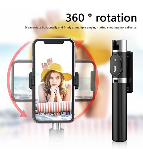 Imagen 2 de 3 de Palo Selfie Bluetooth Con Tripode Y Control Remoto Celular