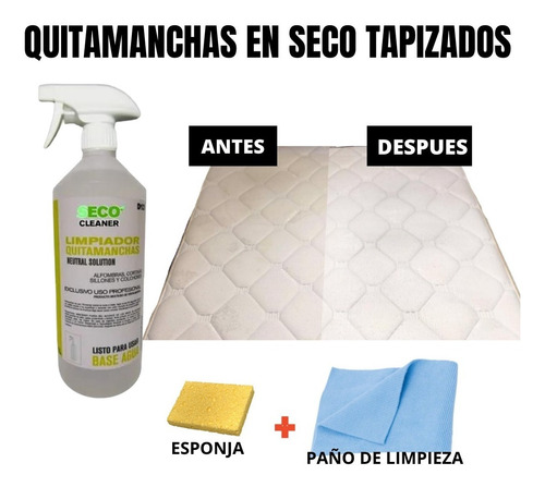 Imagen 2 de 8 de Quitamanchas En Seco 1 L Tapizados Sillon Colchon Sillas