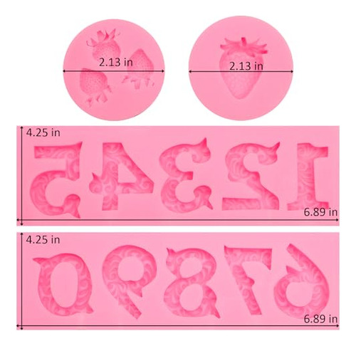 Moldes De Silicona Con Números En Relieve 3d Del 0 Al 9, Lin