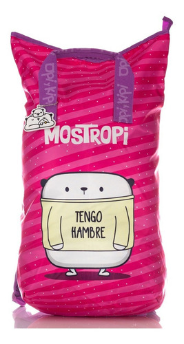 Mochila Mostropi Tengo Hambre Backpack Color Rosa Diseño de la tela ALTA CALIDAD
