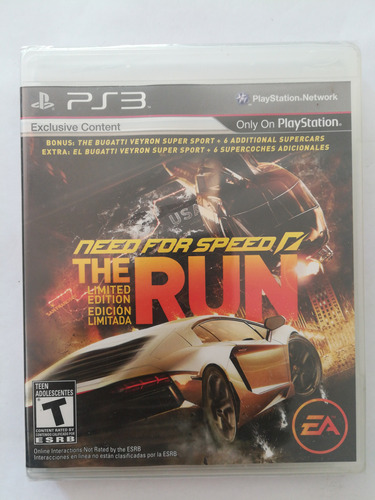 Need For Speed The Run Limited Edition Ps3 Nuevo Y Sellado