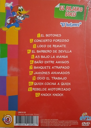 Infantiles - Dvd Nuevo Dibujos Animados El Pájaro Loco